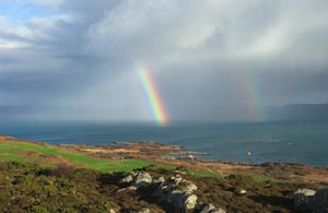 Rainbow on the sea, Island of Gigha
