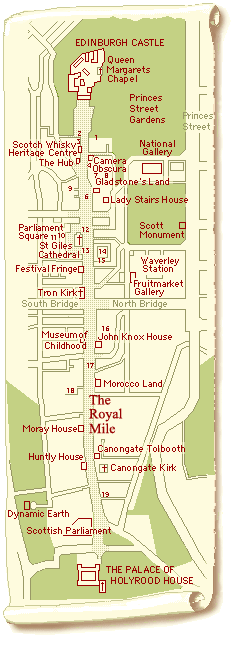 Map of The Royal Mile