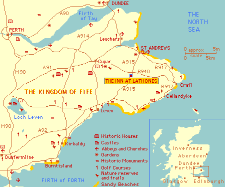 Map of the Area; Fife, Scotland