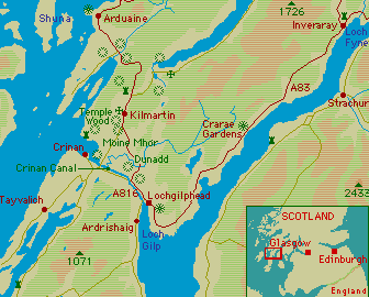 Crinan Canal map