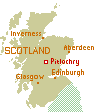 Scotland showing how central Pitlochry is