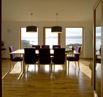 Dining table and view of the sea