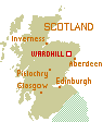 Map of Scotland showing Warthill
