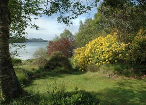 View along the garden of Loch Craignish