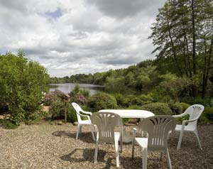 Loch  Cottage garden and view
