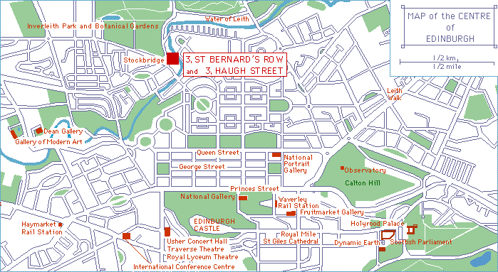 Map of the Edinburgh