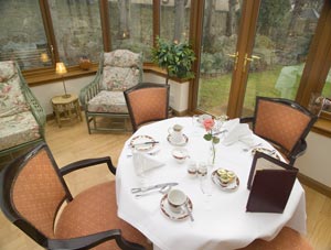 Breakfast Table in the conservatory