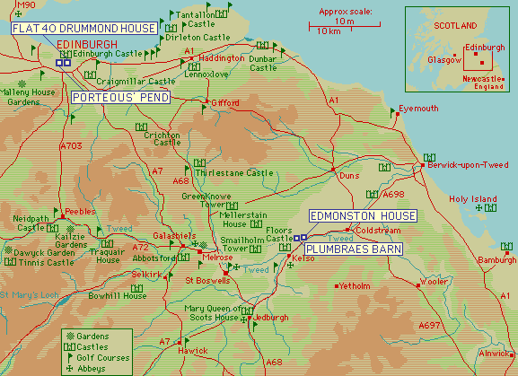 Map of Southern Scotland