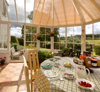 Breakfast in the conservatory