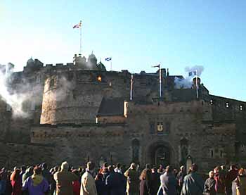 21 gun salute at Edinburgh Castle